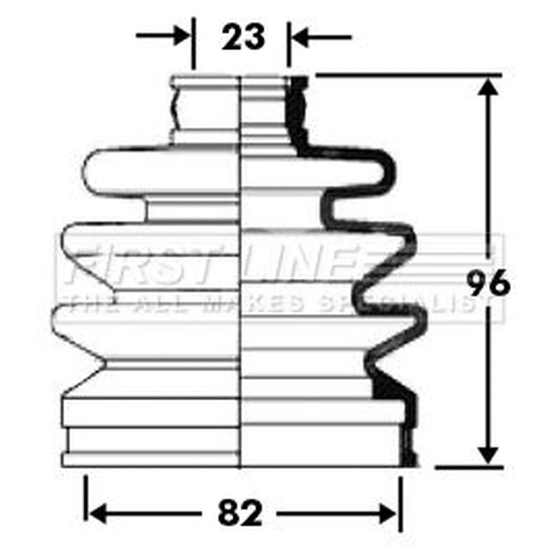 First Line Drive Shaft Bellow Kit Front Left fits Kia Carens I 2002-2007 1.6 2.0