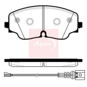Apec Front Brake Pad Set fits Audi A3 2024 on