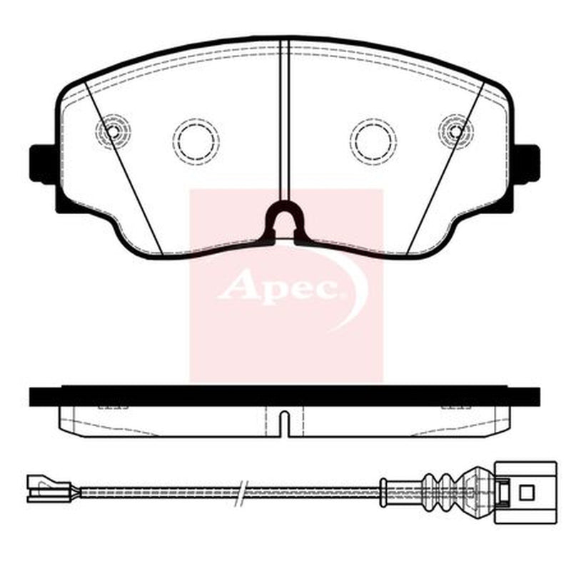 Apec Front Brake Pad Set fits Audi A3 2024 on
