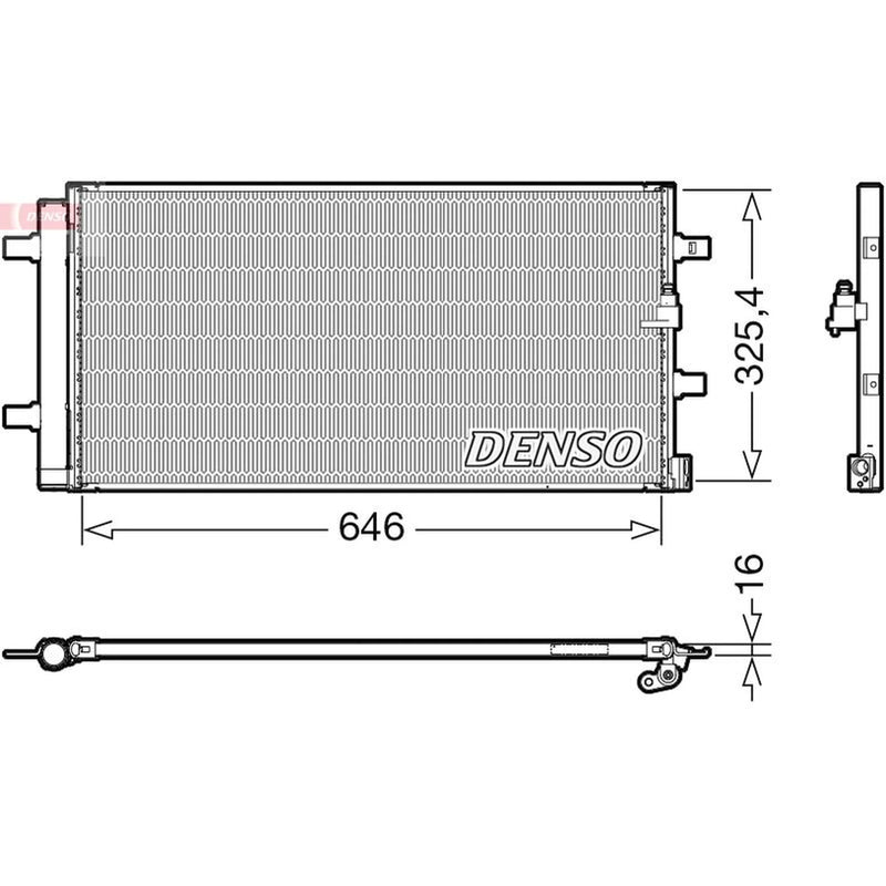 Denso Air Conditioning Condenser fits Audi A4 Allroad B8 2009-2016 2.0