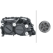 Hella Headlight Headlamp H7/H1 Left fits Mercedes-Benz Actros MP2 2002-2003