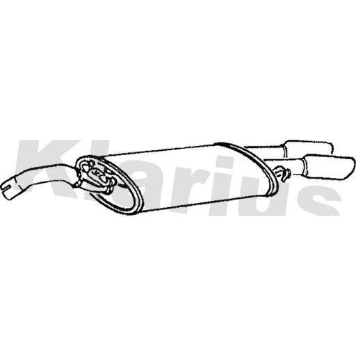 Klarius Box With Tail Pipe Rear fits VW Golf 1983-1991 1.8
