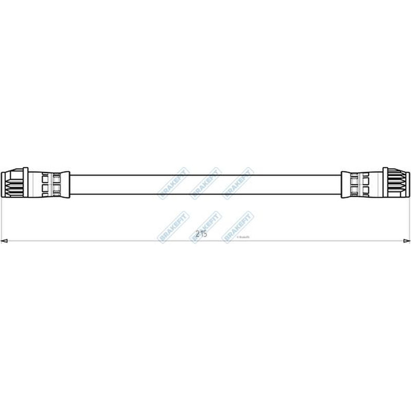 Apec Brake Hydraulic Hose Line Rear fits Citroën C3 Aircross I 2017-2018 1.2 1.6