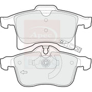 Apec Black Front Brake Pad Set fits Opel Adam 2014-2019 1.4