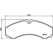 Mintex Front Brake Pad Set fits Iveco Daily III 1999-2007 2.8