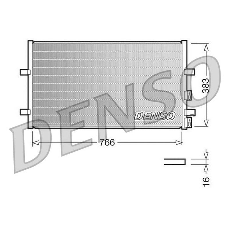 Denso Air Conditioning Condenser fits Ford Transit 2006-2014 2.2 2.3 2.4 3.2