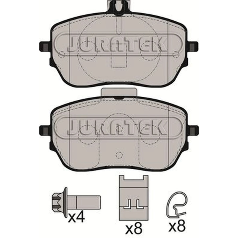 Juratek Front & Rear Brake Discs & Pads fits Mercedes-Benz Cla Shooting Brake