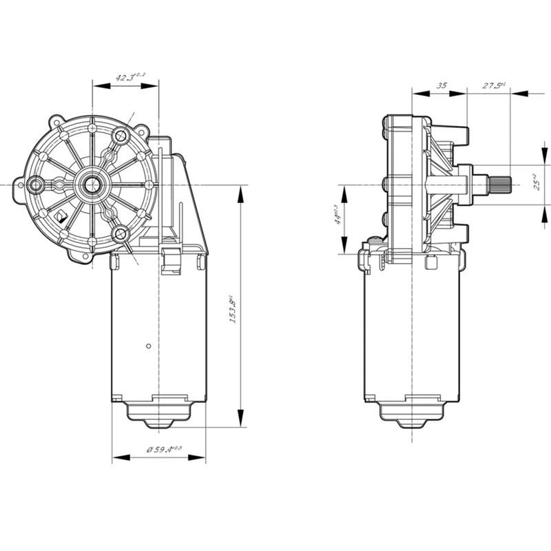 Bosch Front/Rear Wiper Motor Front