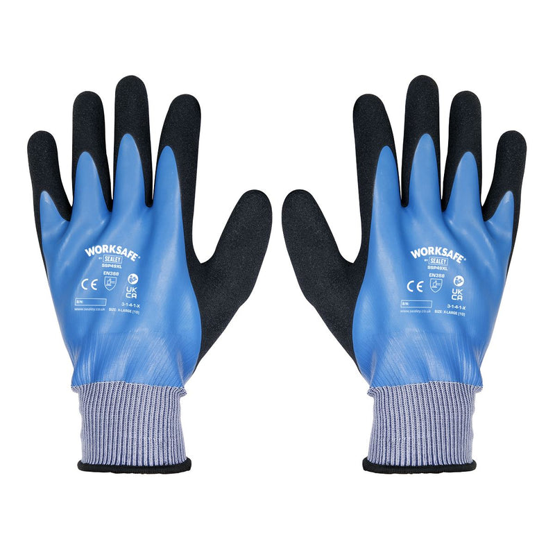 Worksafe Worksafe Waterproof Latex Gloves, X-Large - Box of 120 Pairs Worksafe - Dynamic Drive