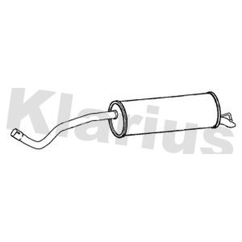 Klarius Box With Tail Pipe Rear fits Skoda Fabia III 2014-2022 1.0