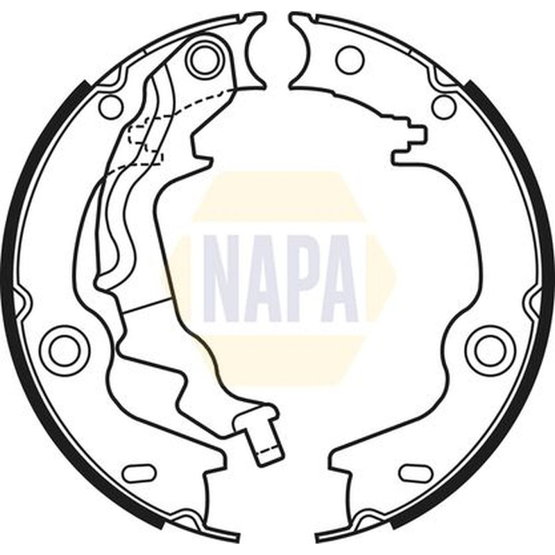 NAPA Parking Brake Shoe Set fits Hyundai Accent III 2005-2010 1.4 1.5 1.6