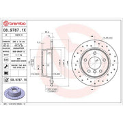 Brembo Xtra Rear Brake Perforated Discs & Pads fits BMW 1 2004-2011