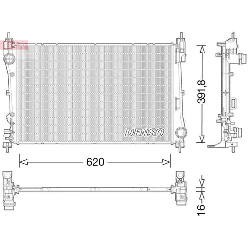 Denso Engine Radiator fits Alfa Romeo Mito 2011-2018 0.9