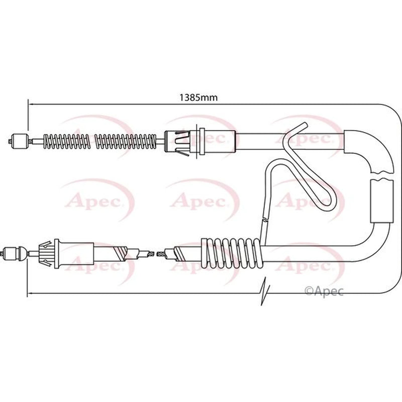 Apec Handbrake Cable Right Rear CAB1186