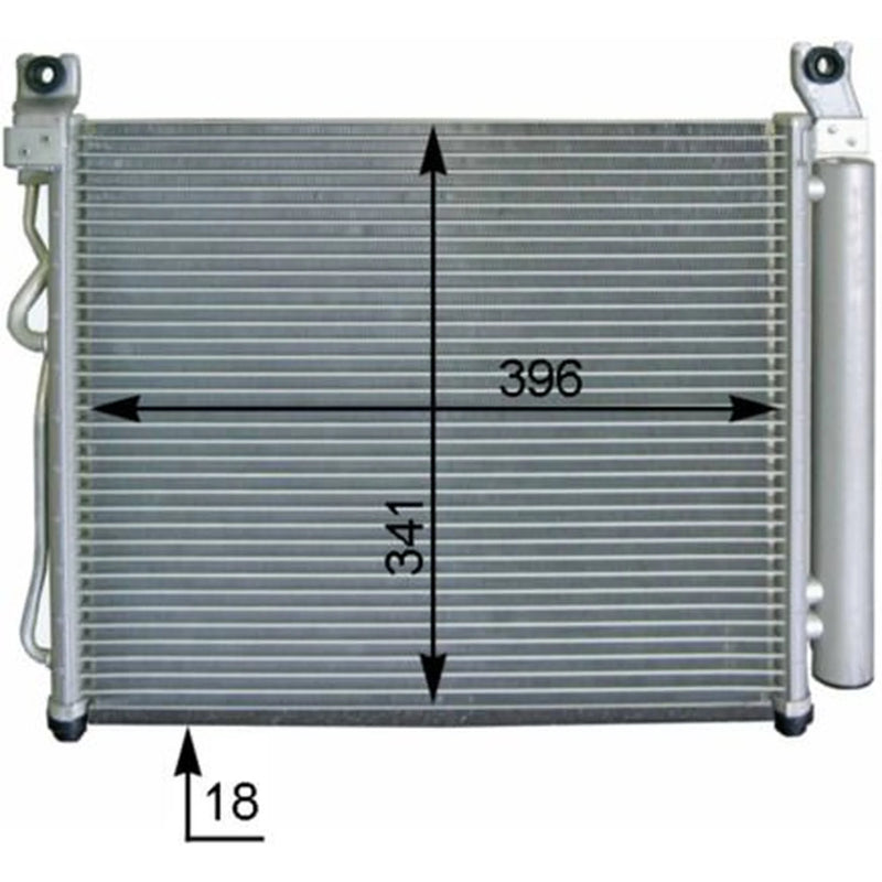 Mahle Air Conditioning Condenser fits Kia Picanto I 2004-2011 1.0 1.1