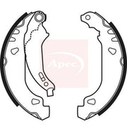 Apec Brake Shoe Set Axle Kit fits Peugeot 206 1998-2012 1.1 1.4 1.9