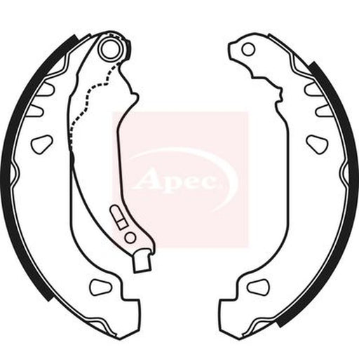 Apec Brake Shoe Set Axle Kit fits Peugeot 206 1998-2012 1.1 1.4 1.9