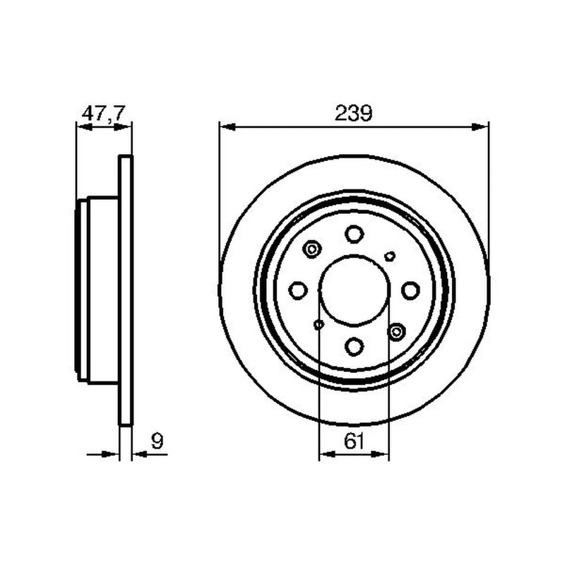 Bosch Front & Rear Brake Discs & Pads fits Honda Civic VI 1995-2001 1.6