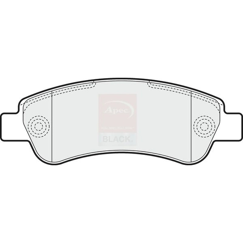 Apec Black Rear Brake Pad Set fits Citroën Relay III 2006-2020 2.2 3.0