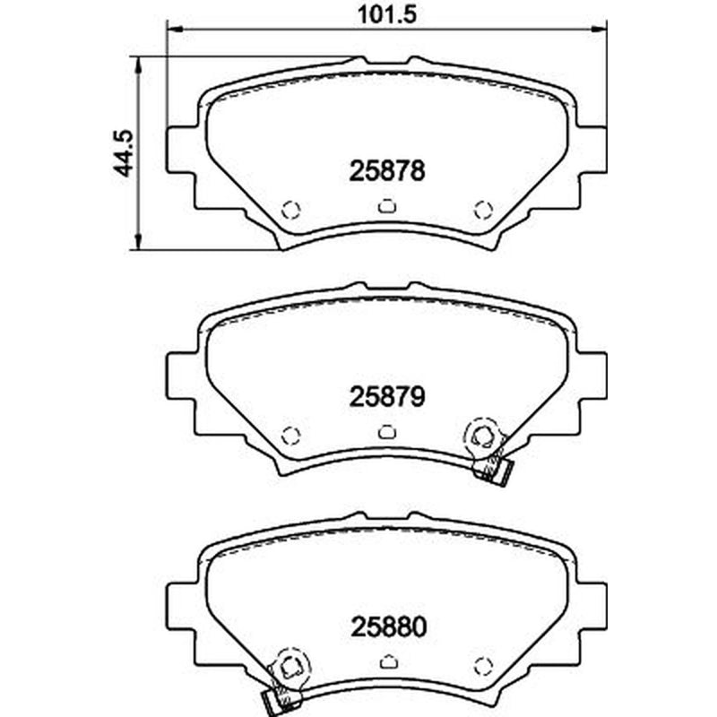 Mintex Rear Brake Pad Set fits Mazda 3 2013-2019 1.5 1.6 2.0 2.2