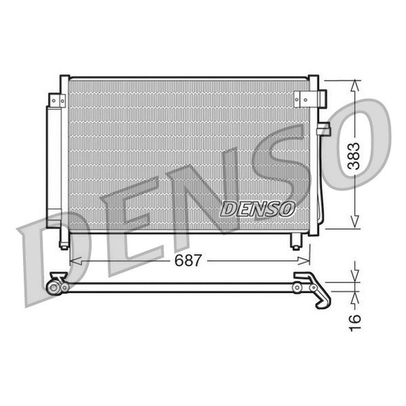 Denso Air Conditioning Condenser fits Subaru Forester 2002-2008 2.0 2.5