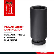 Teng Tools 3/8" Deep Impact Socket ANSI Metric 10mm Teng Tools - Dynamic Drive