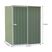 Dellonda Galvanised Steel Metal Garden Shed Green Dellonda - Dynamic Drive
