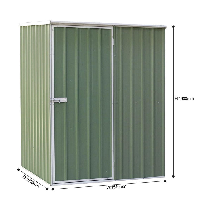 Dellonda Galvanised Steel Metal Garden Shed Green Dellonda - Dynamic Drive