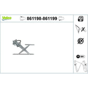 Valeo Electric Window Regulator Lifter Right Rear 861199