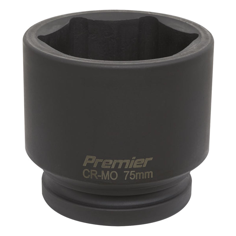 Sealey Impact Socket 75mm 1"Sq Drive IS175 Sealey - Dynamic Drive