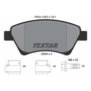 Textar Front Brake Pad Set 2393001