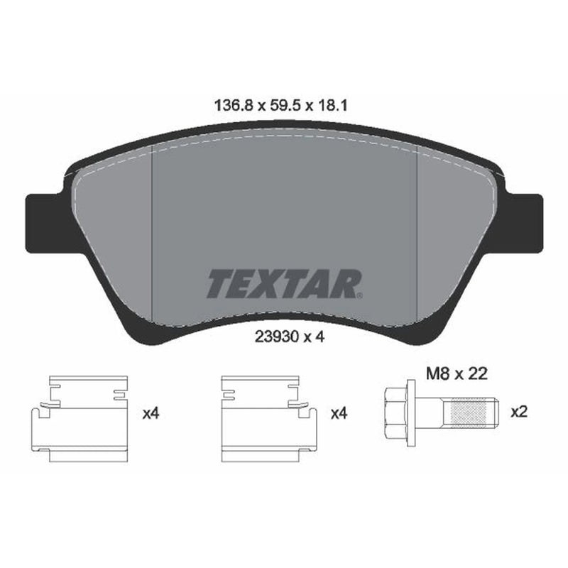 Textar Front Brake Pad Set 2393001