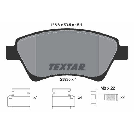 Textar Front Brake Pad Set 2393001