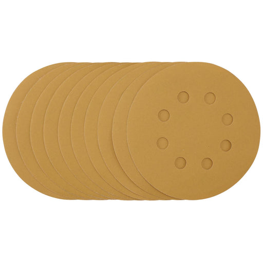 Draper Gold Sanding Discs with Hook & Loop, 125mm, 400 Grit (Pack of 10) 59856 Draper - Dynamic Drive