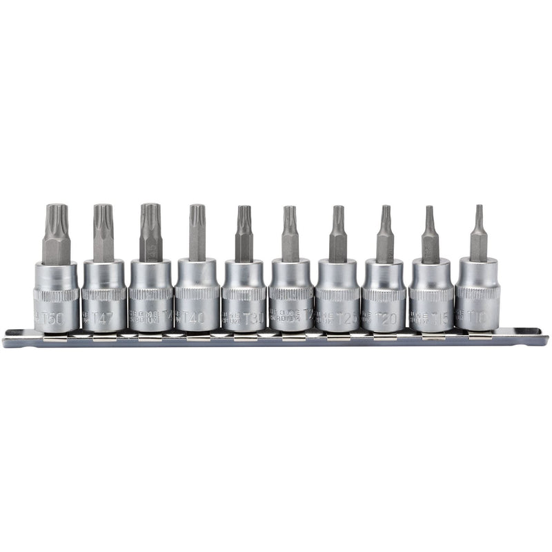 Draper TX-STAR Plus Socket Bit Set, 3/8" Sq. Dr., 48mm (10 Piece) Draper - Dynamic Drive