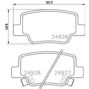 Mintex Front & Rear Pads fits Toyota Verso 2009-2018 2.2