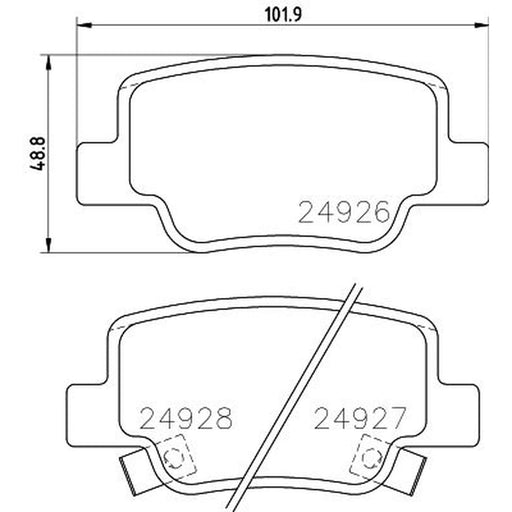Mintex Front & Rear Pads fits Toyota Verso 2009-2018 1.6 1.8 2.0