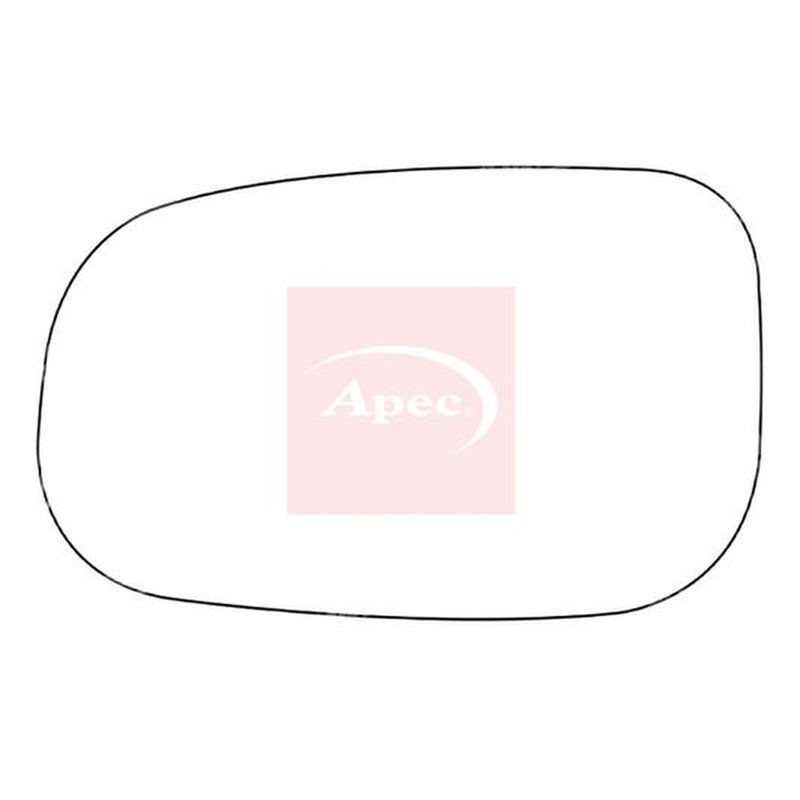 Apec Exterior Wing Mirror Glass Left fits Volvo C30 2006-2012 1.6 1.8 2.0 2.4