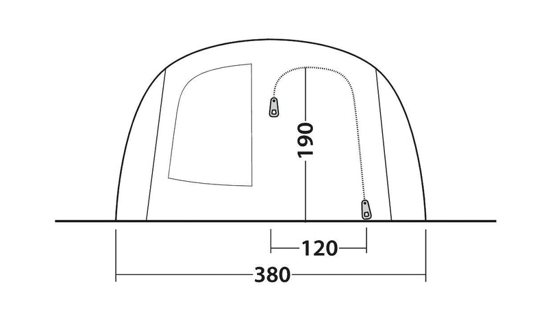 Outwell Phoenix 6+2 Pole Tent Green 8 Person Outwell - Dynamic Drive