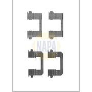 NAPA Brake Pad Accessory Fitting Kit Front fits Nissan Qashqai +2 2007-2014