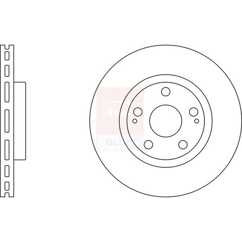 Apec 2 x Vented Front Brake Discs SDK6171-x2