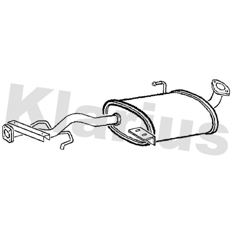 Klarius Box With Centre Pipe Centre fits Isuzu Trooper II 1991-1998 3.2