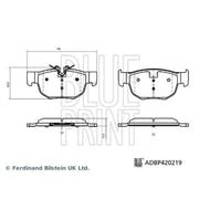 Blue Print Rear Brake Pad Set ADBP420219