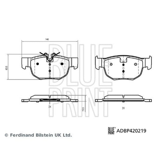 Blue Print Rear Brake Pad Set ADBP420219