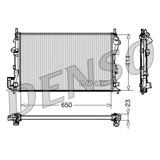 Denso Engine Radiator fits Hyundai Grand Santa Fé 2013-2018 2.2