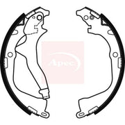 Apec Brake Shoe Set Axle Kit fits VW Amarok 2010-2022 2.0