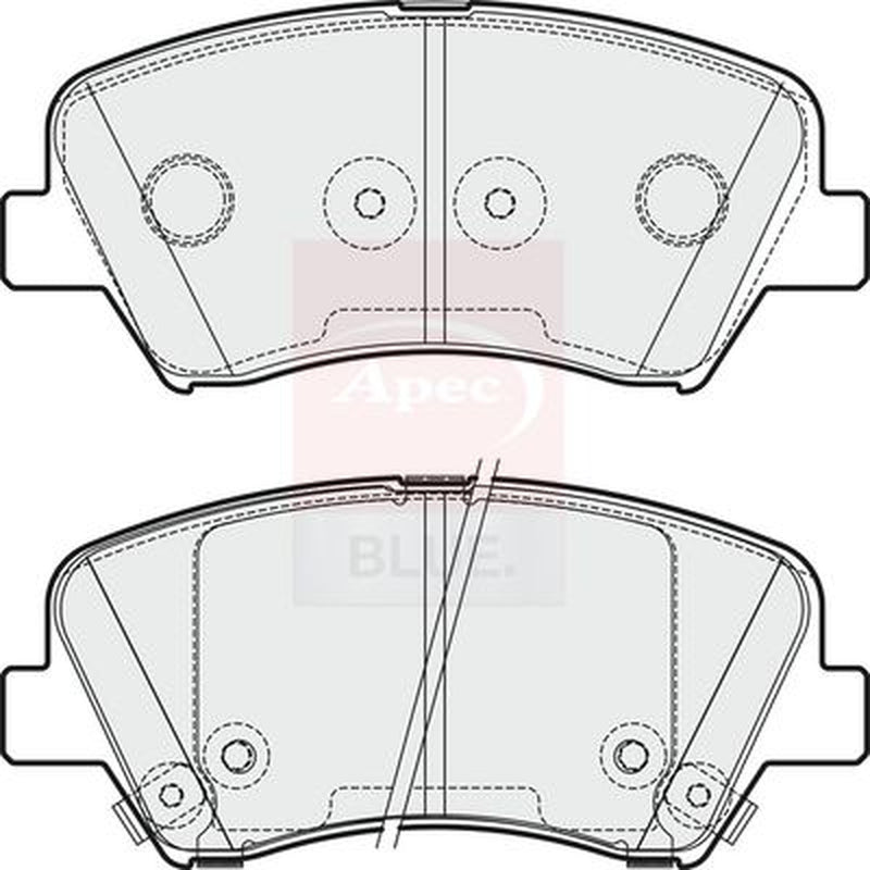 Apec Front Brake Vented Discs & Pads fits Hyundai Grandeur 2011-2017 2.2 2.4
