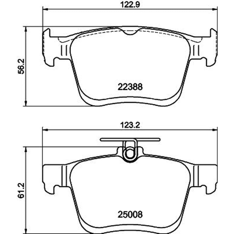 DON Rear Brake Pad Set fits VW T-Roc 2017-2021 1.0 1.5 1.6 2.0