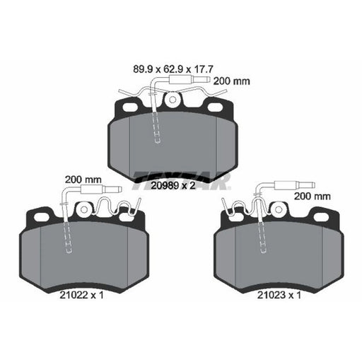 Textar Front Brake Pad Set 2098901