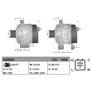 Denso Car Alternator 12V DAN981